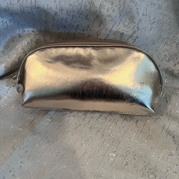 Chic Silver Cosmetic Pouch - Picture 1 of 7
